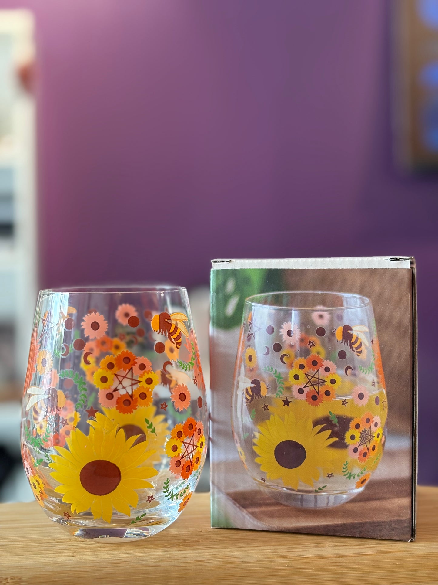 Summer Solstice Print Drinking Glass