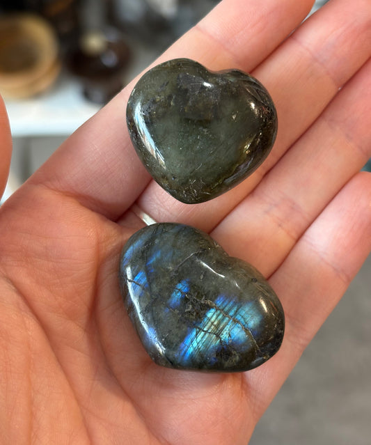 Labradorite Heart