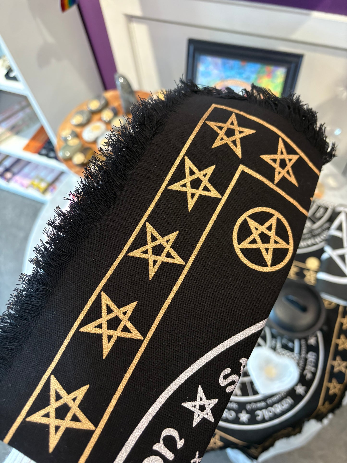 Wheel of the Year Altar Cloth (Fringed) (50x50cm)