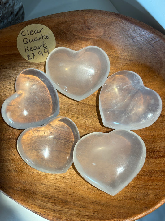 Clear Quartz Heart
