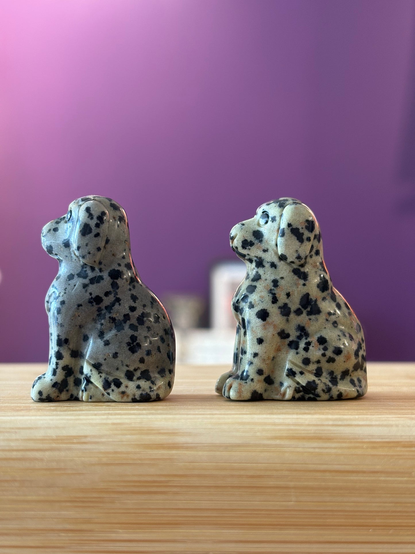 Dalmatian Jasper Dog Carving