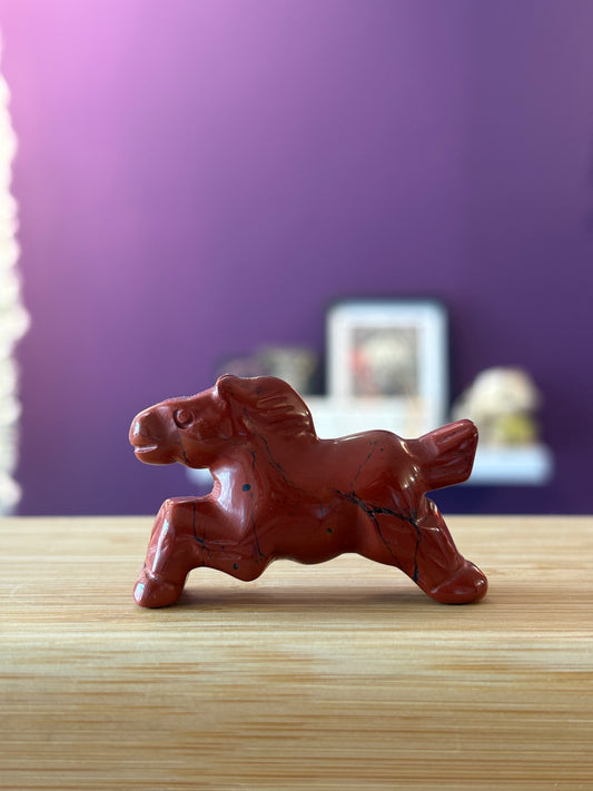 Red Jasper Horse Carving