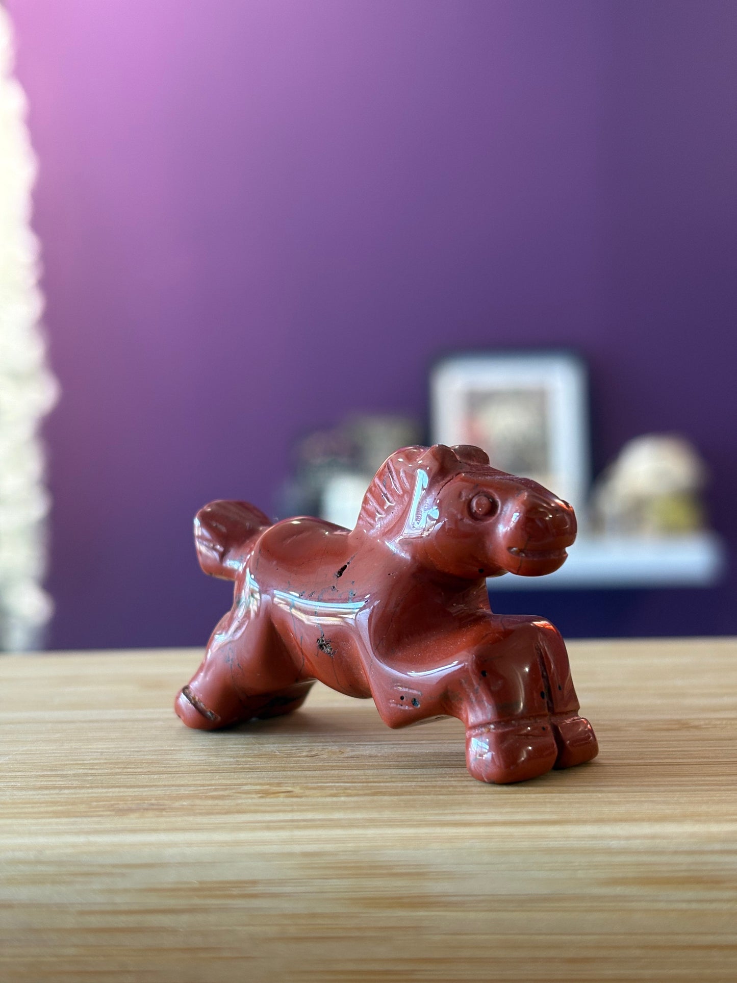 Red Jasper Horse Carving