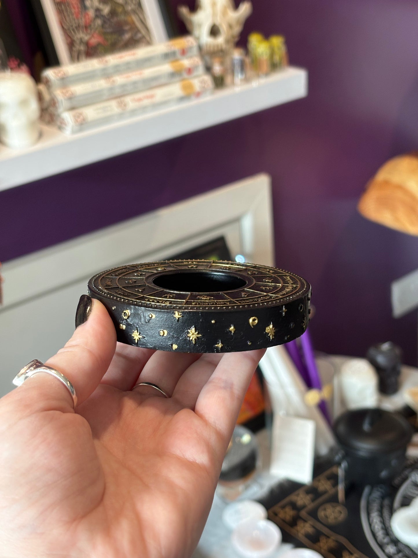 Astrology Wheel Tealight Holder