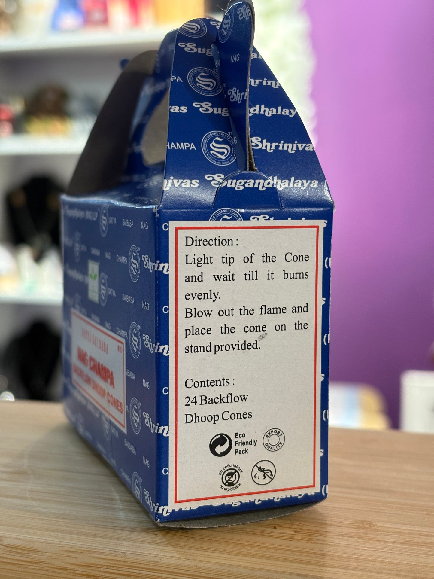 Satya Nag Champa Backflow Dhoop Cones - Box of x24 Cones