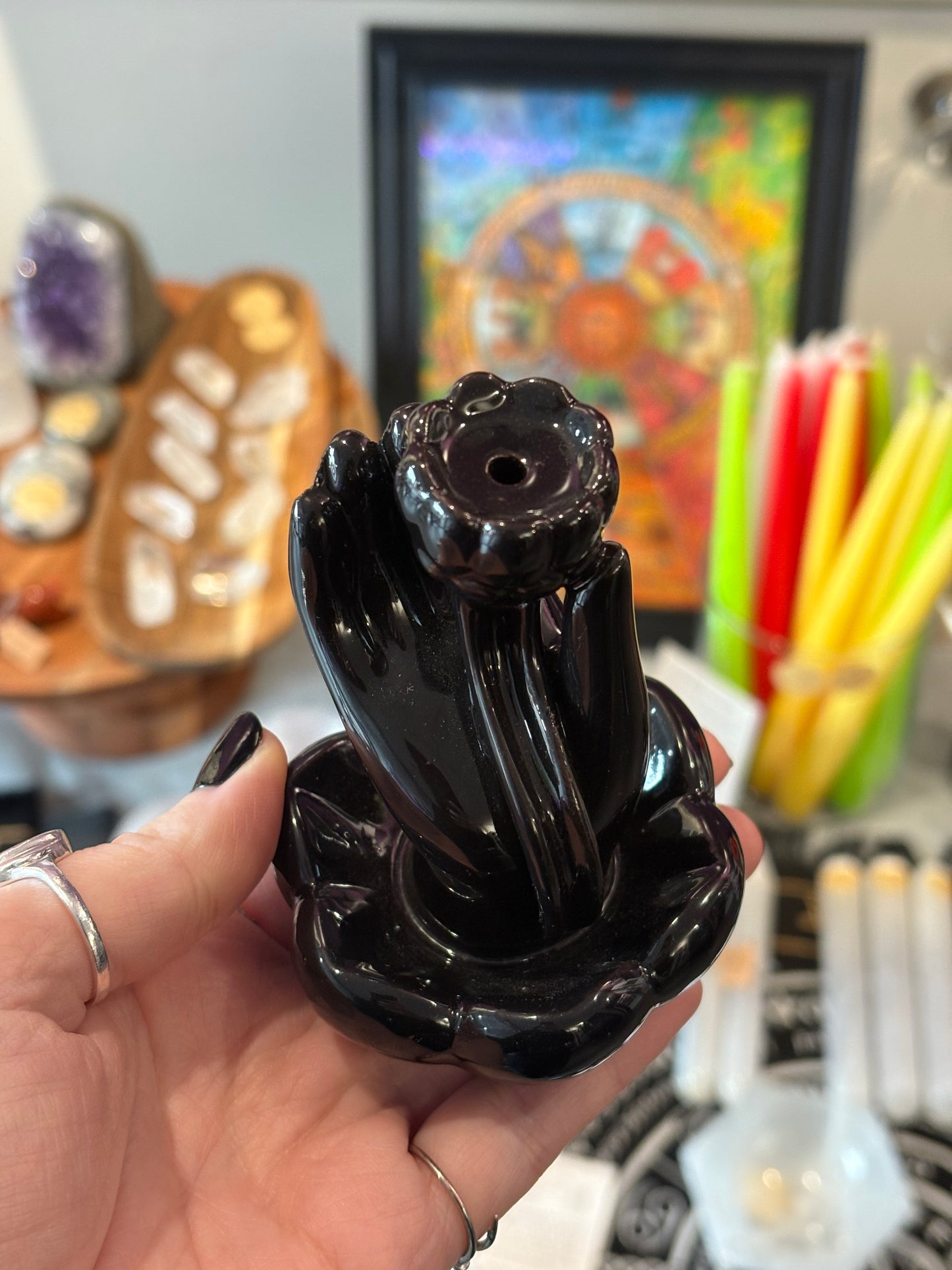 Hand & Flower Backflow Burner