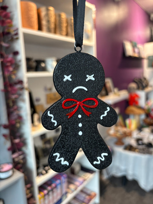 Gothic Gingerdead Man Tree Ornament
