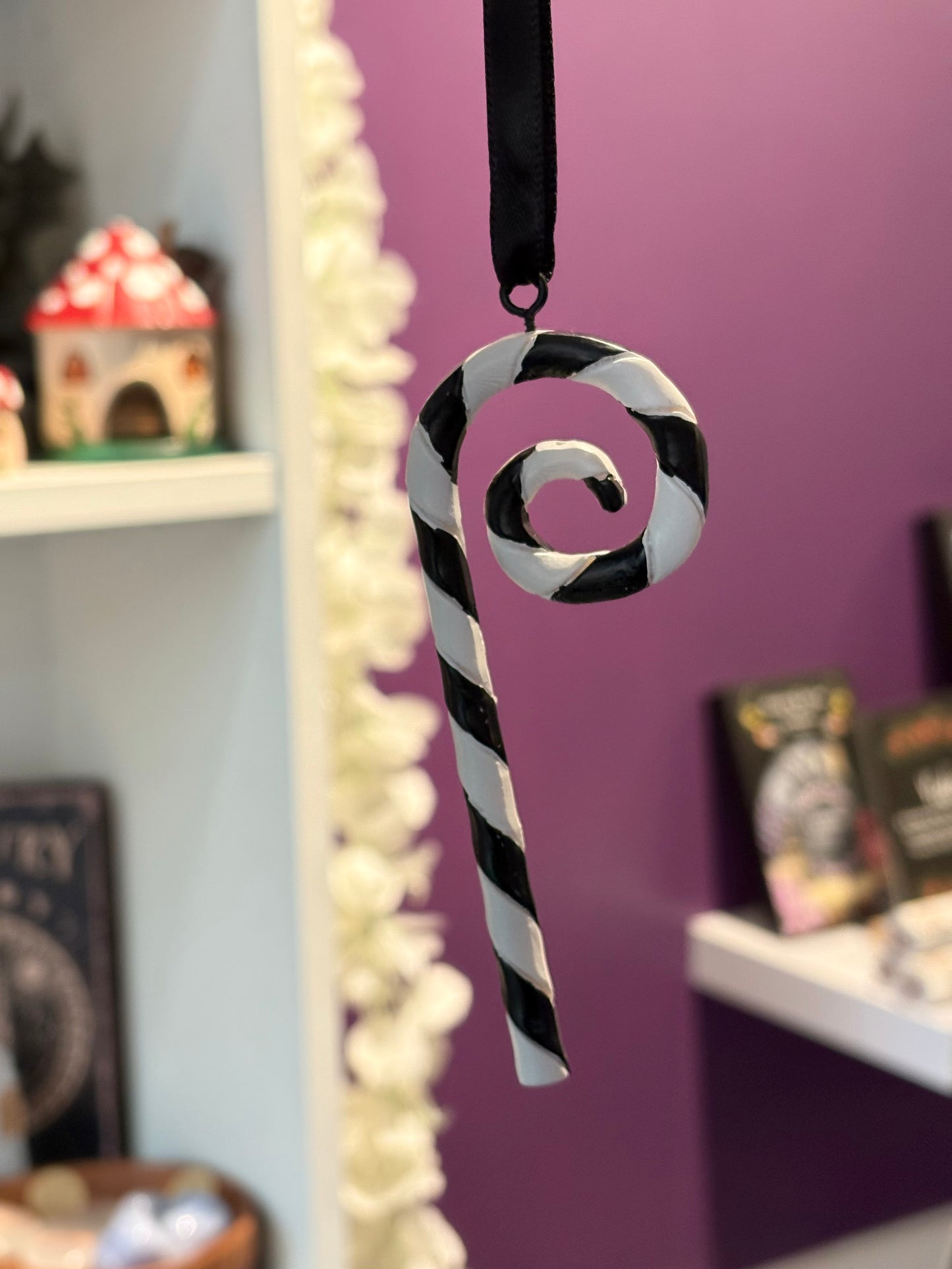Gothic Candy Cane Tree Ornament