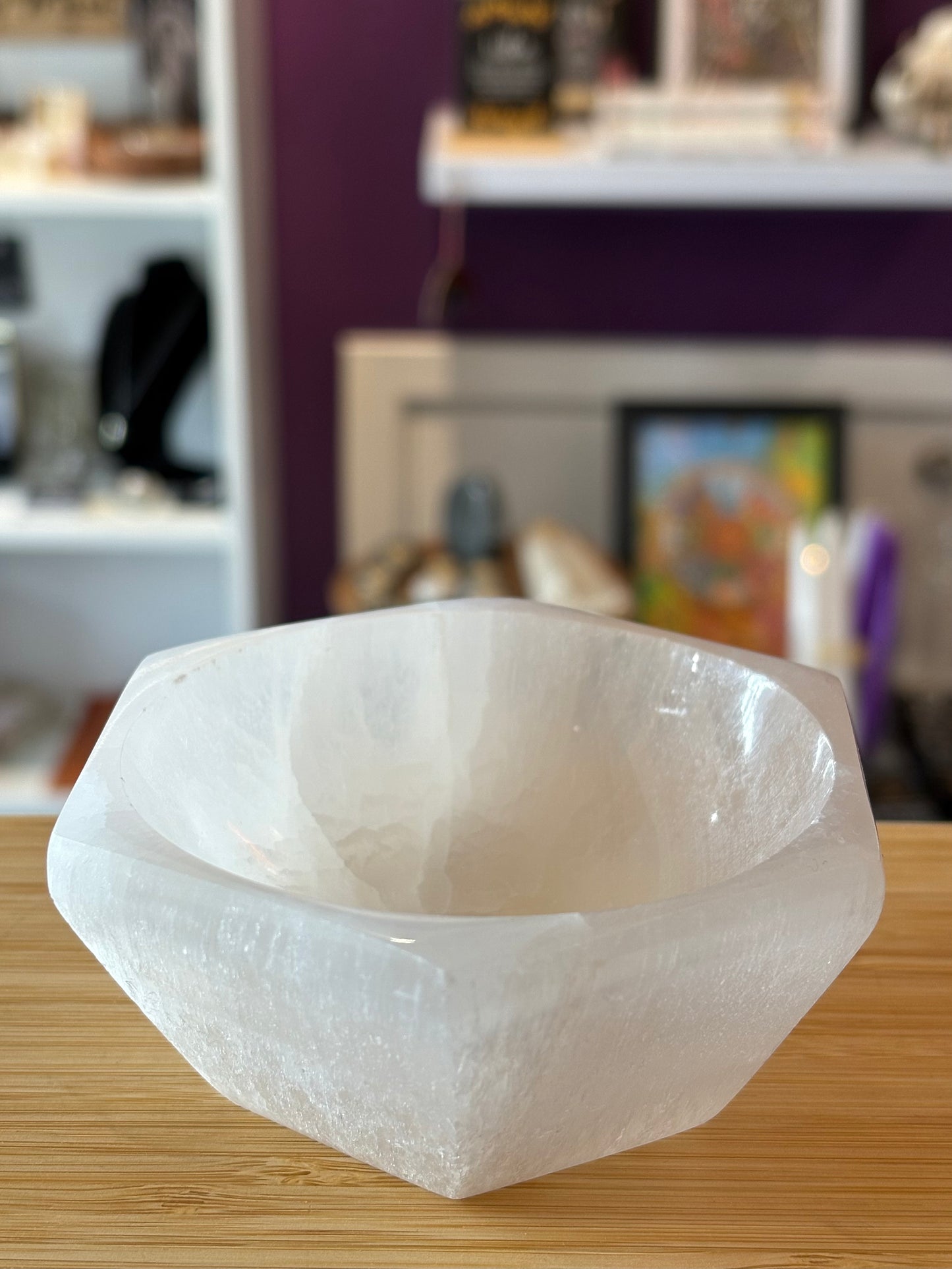 Selenite Bowl - Hexagonal