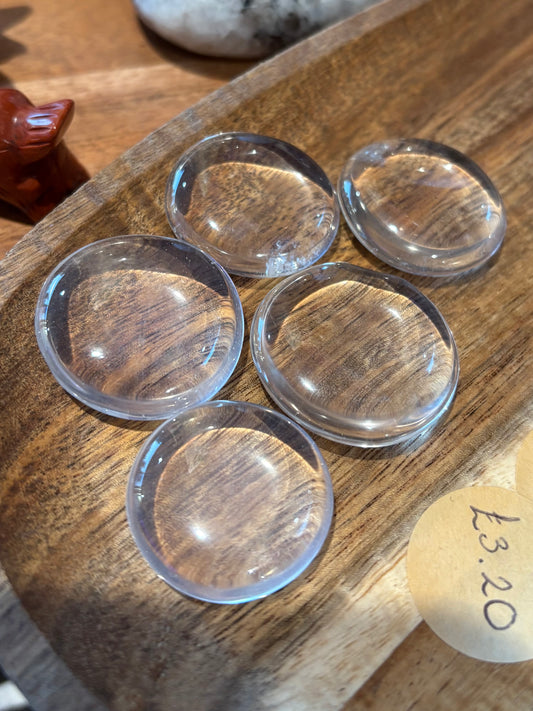 Clear Quartz Button