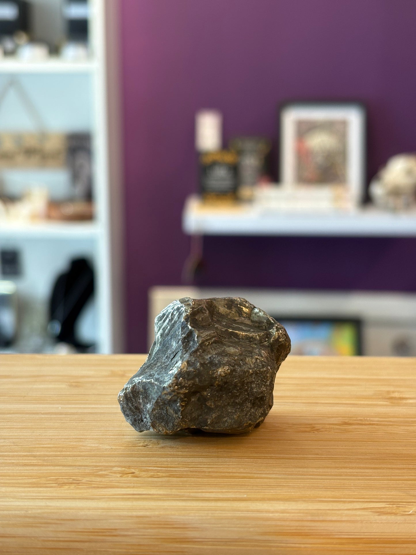 Pyrite Freeform - half polished, half raw