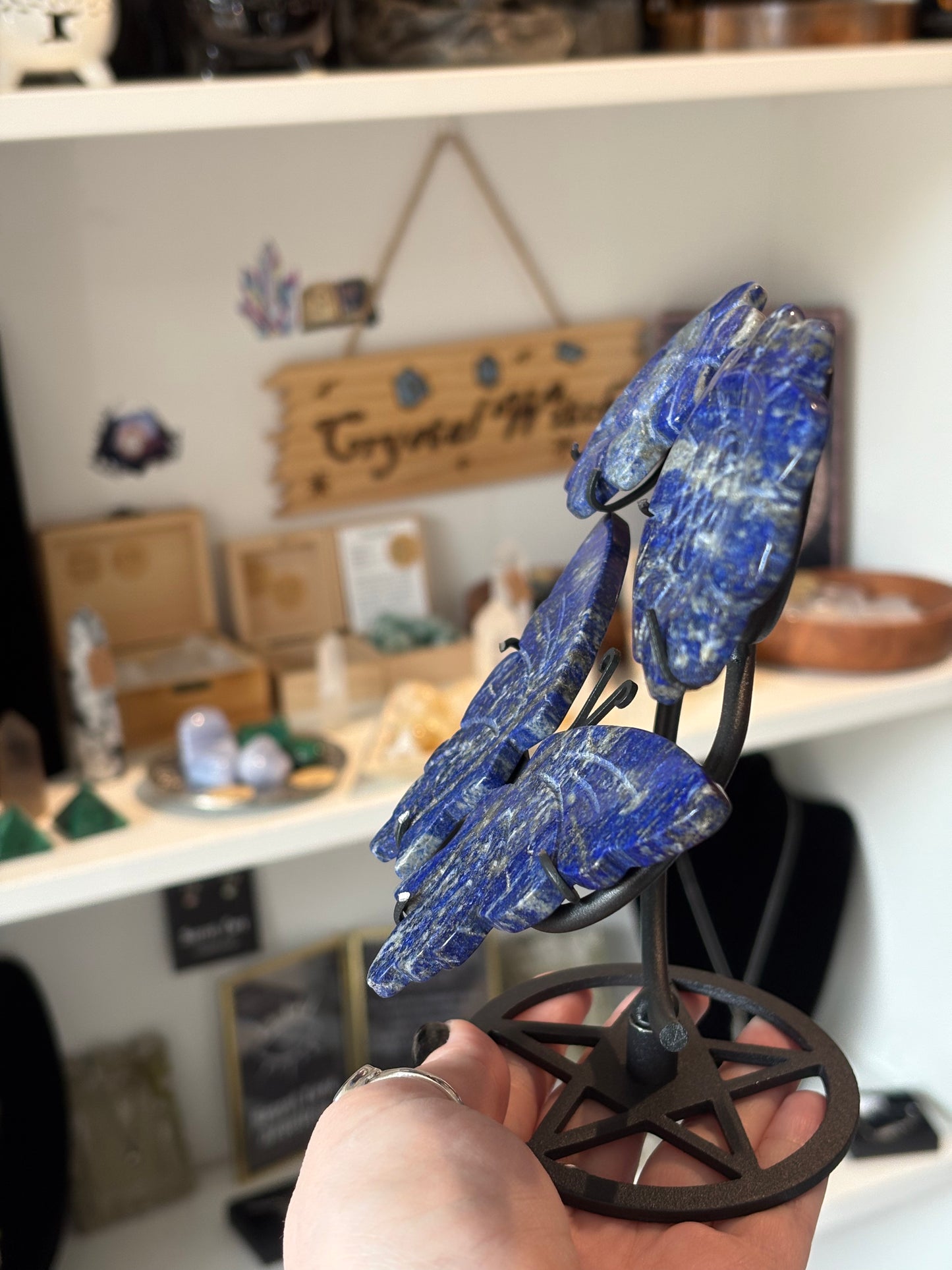 Lapis Lazuli Butterfly Set (with Stand)