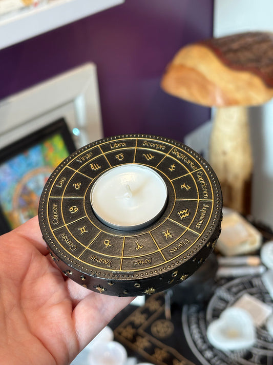 Astrology Wheel Tealight Holder