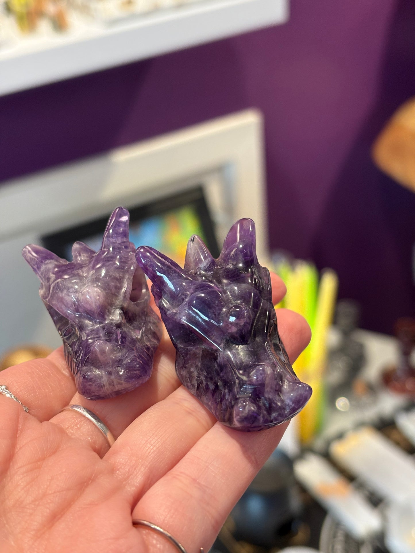 Amethyst Dragon Head