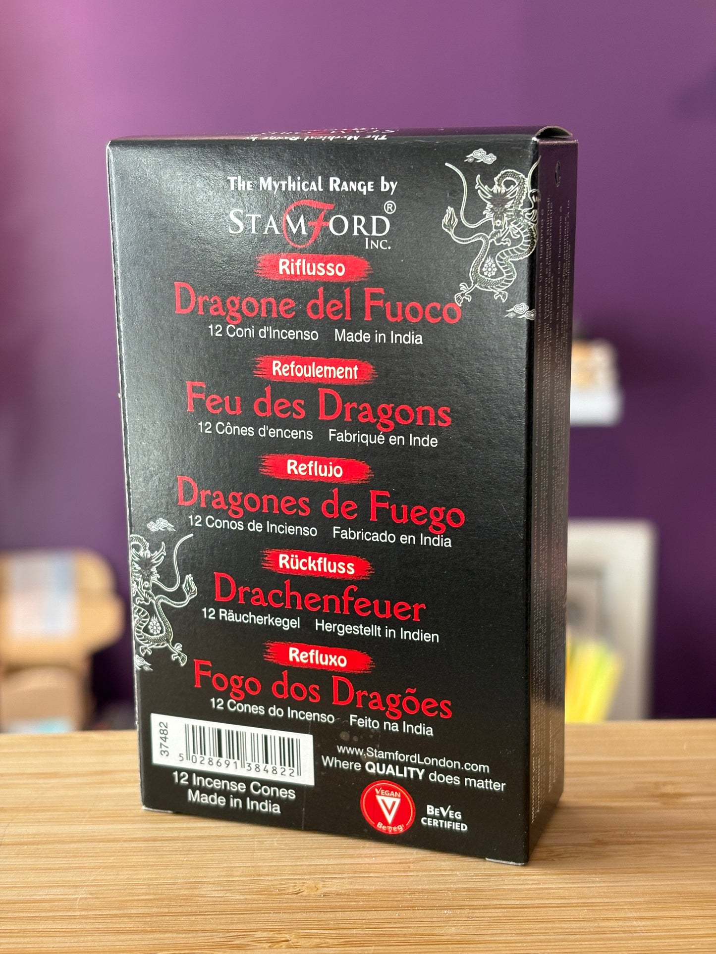 Dragon’s Fire Incense Cones - Box of x12 Cones