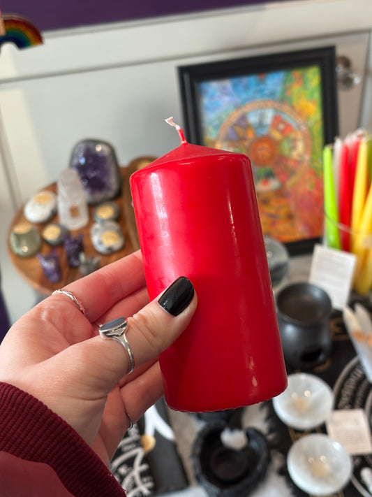 Red Pillar Candle - 6cm x 12cm