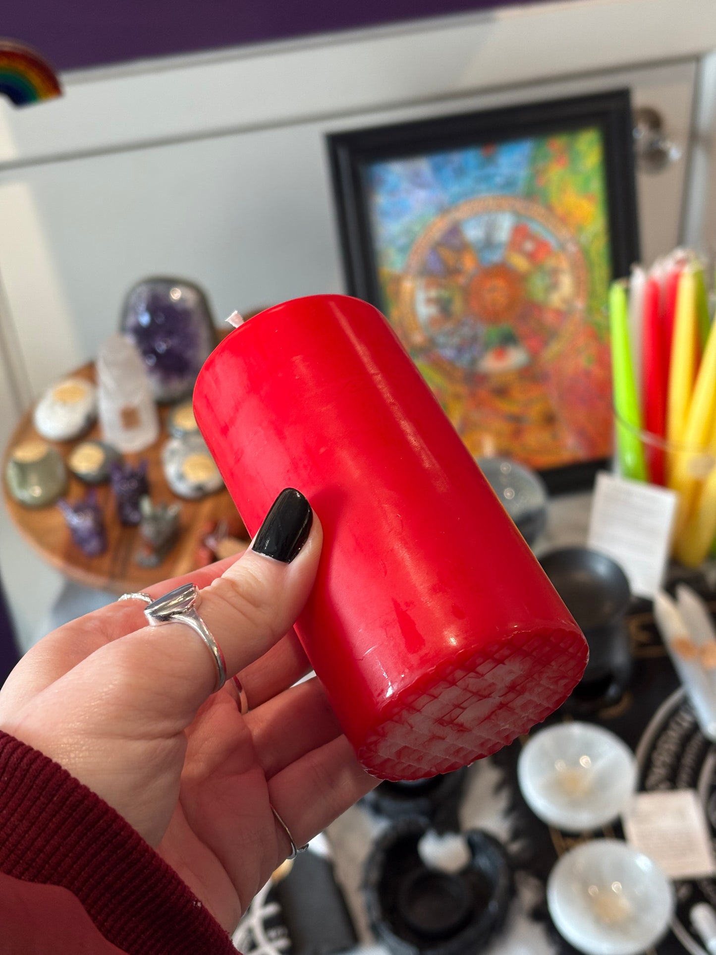 Red Pillar Candle - 6cm x 12cm