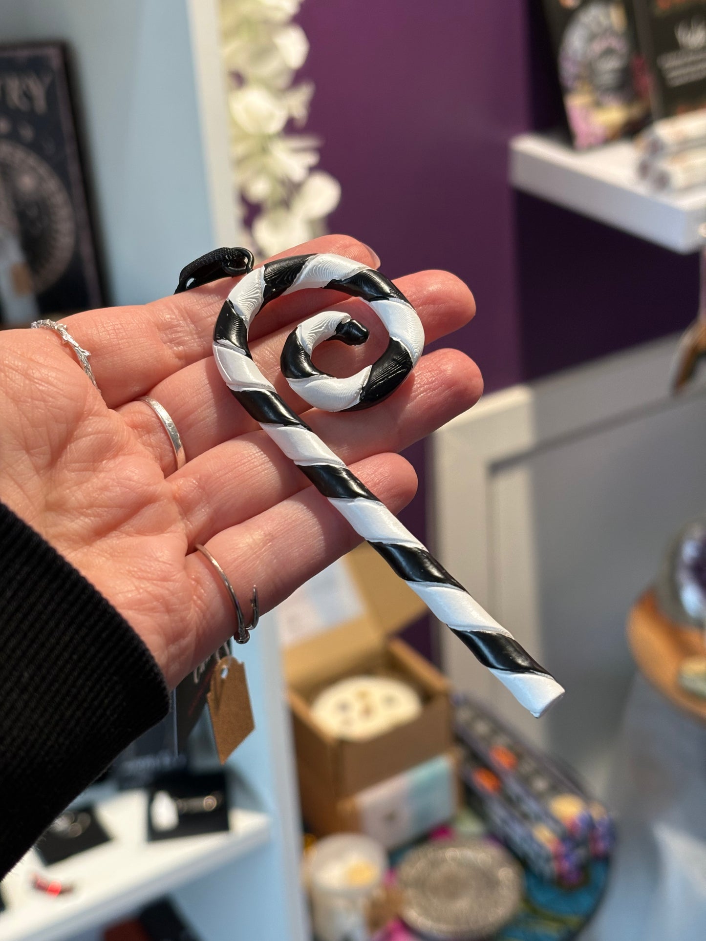 Gothic Candy Cane Tree Ornament