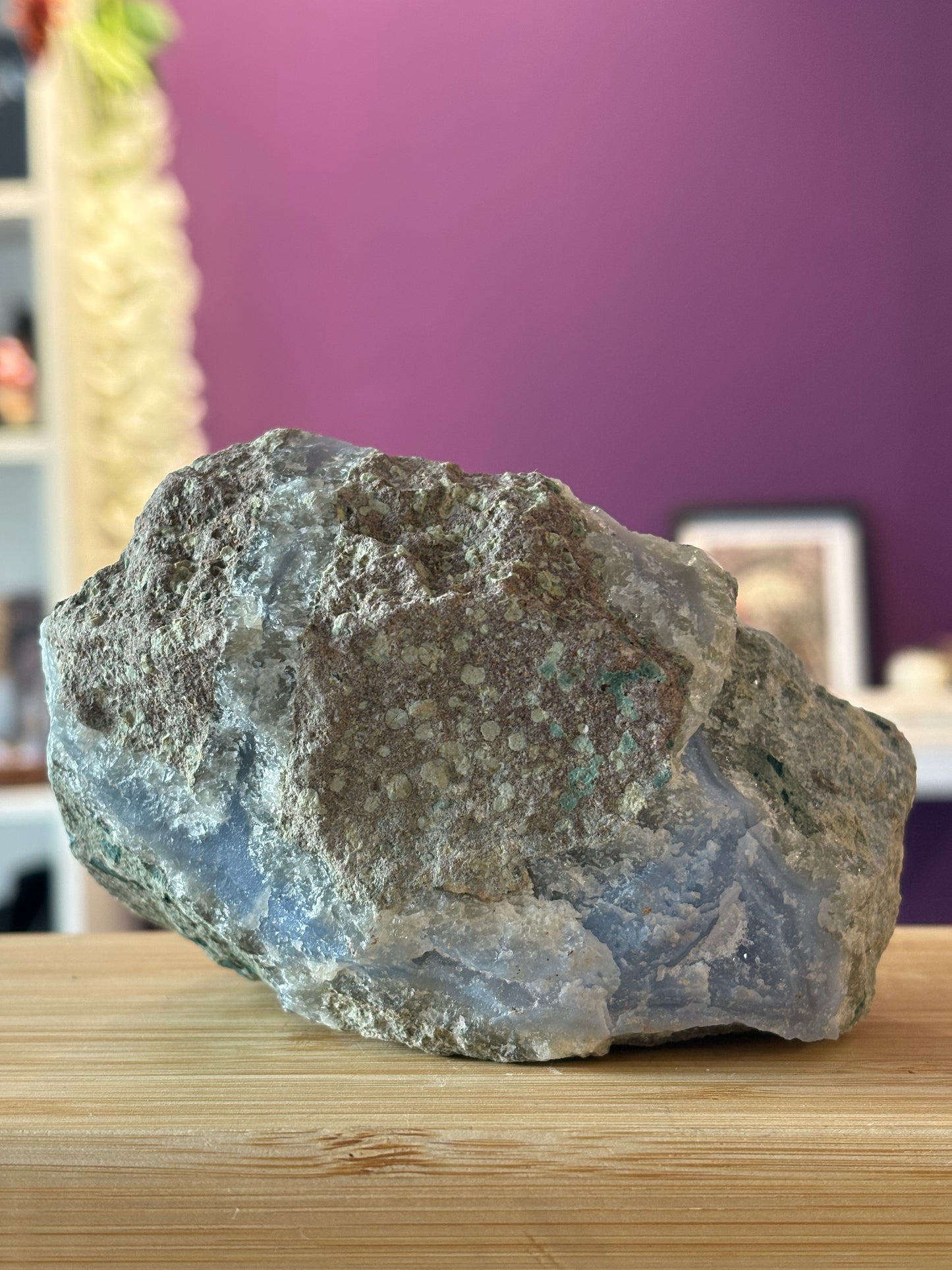Blue Lace Agate Druzy Geod